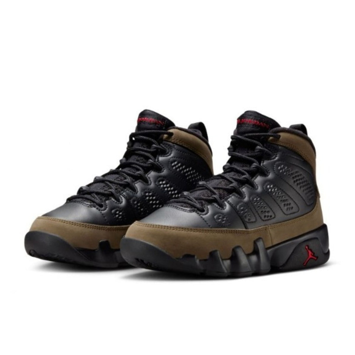 Nike Air Jordan 9 Retro GS‎ Black/Olive Kids HV4574 030 - Size 6Y
