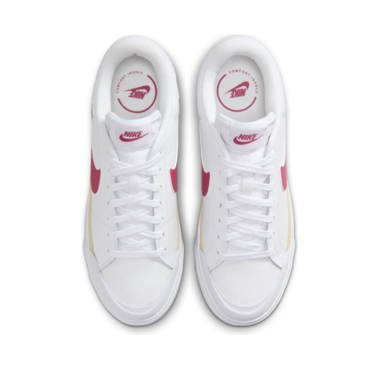 Nike Court Legacy Lift White Sweet Beet Womens Platform Shoes DM7590-112 Size 6