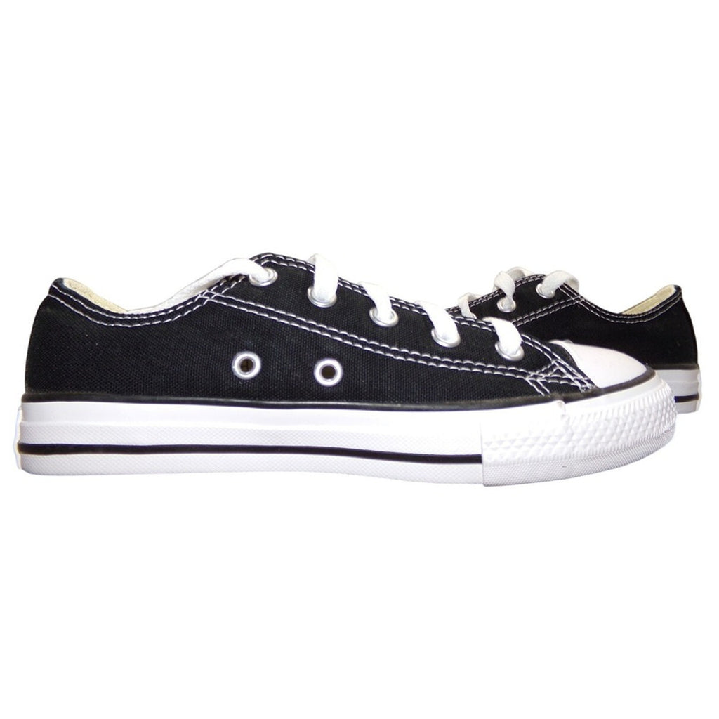 Converse Chuck Taylor All Star Low Top Sneakers Black White Canvas Size 1.5