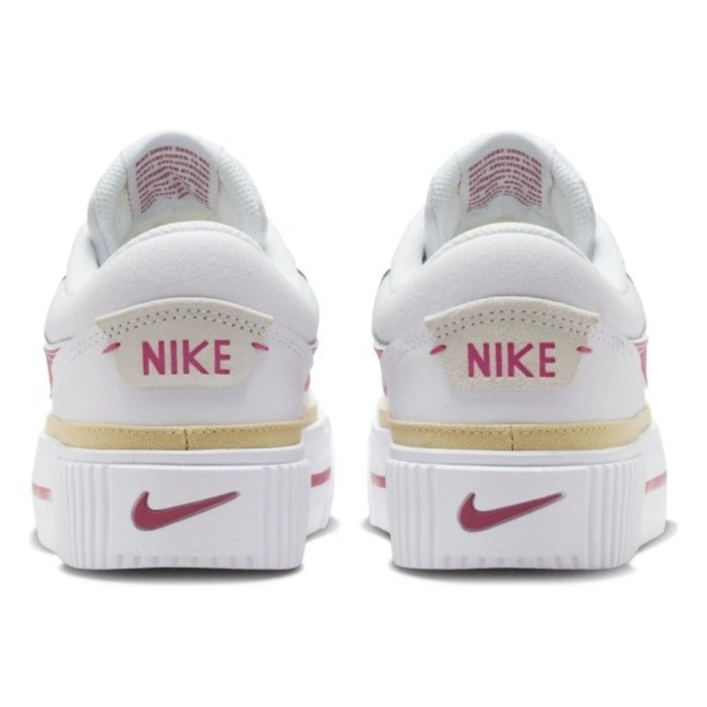 Nike Court Legacy Lift White Sweet Beet Womens Platform Shoes DM7590-112 Size 6