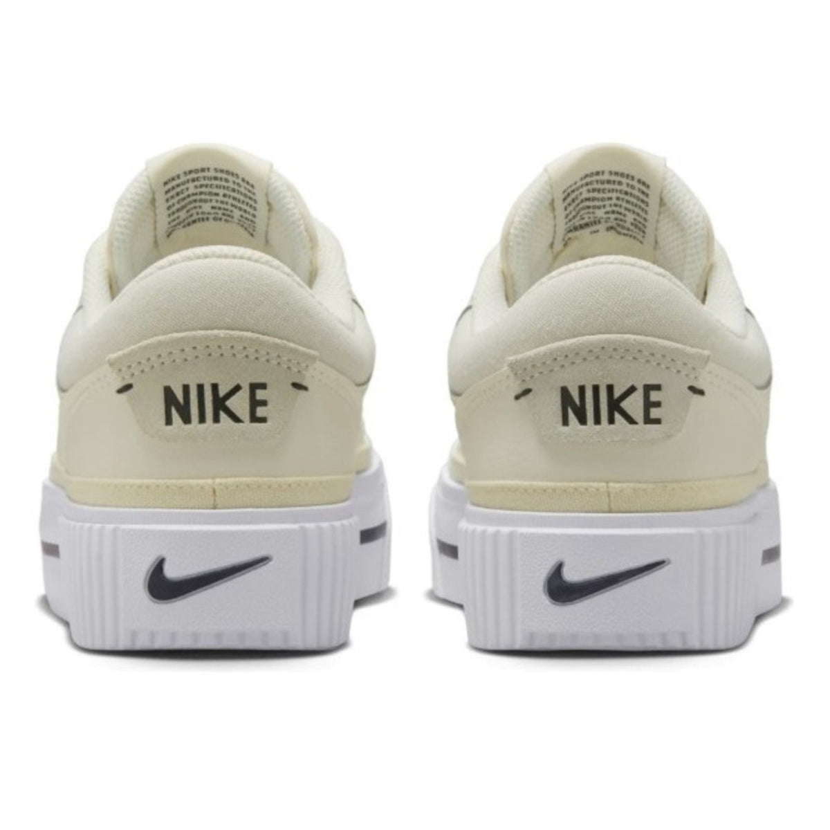 Nike Court Legacy Lift Pale Ivory White Platform Sneakers FV5526-101 Womens 6.5