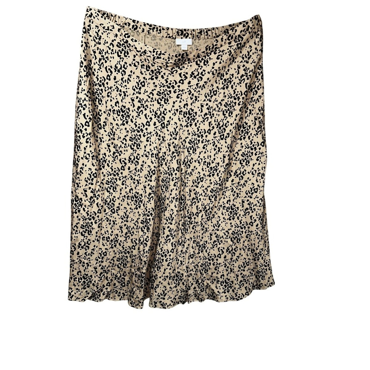 J.Jill Tafee Abstract Animal Print A-Line Midi Skirt Womens 2X Tan Black