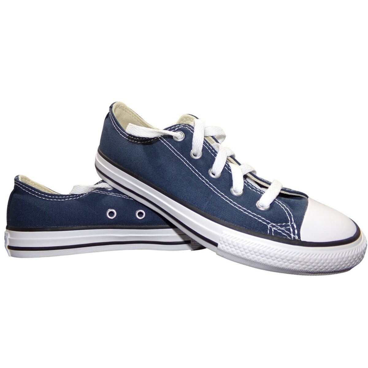 Converse Chuck Taylor All Star Low Top Sneakers Navy Blue Canvas Size 3