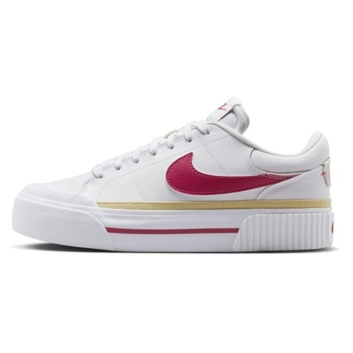 Nike Court Legacy Lift White Sweet Beet Womens Platform Shoes DM7590-112 Size 6