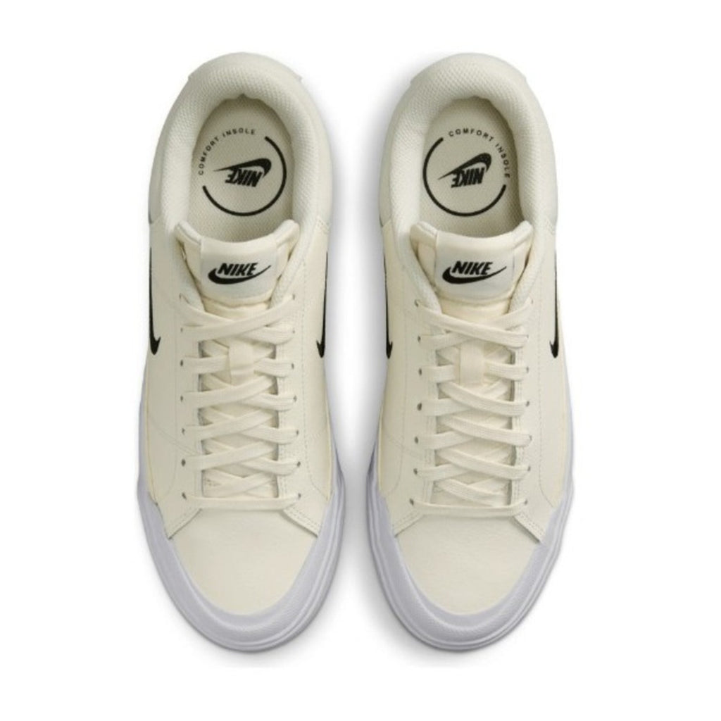 Nike Court Legacy Lift Pale Ivory White Platform Sneakers FV5526-101 Womens 6.5