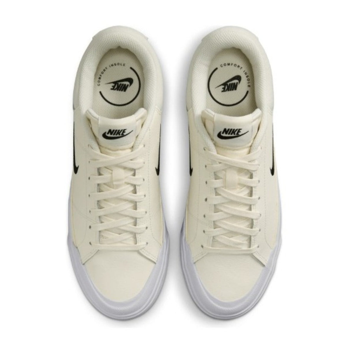 Nike Court Legacy Lift Pale Ivory White Platform Sneakers FV5526-101 Womens 6.5