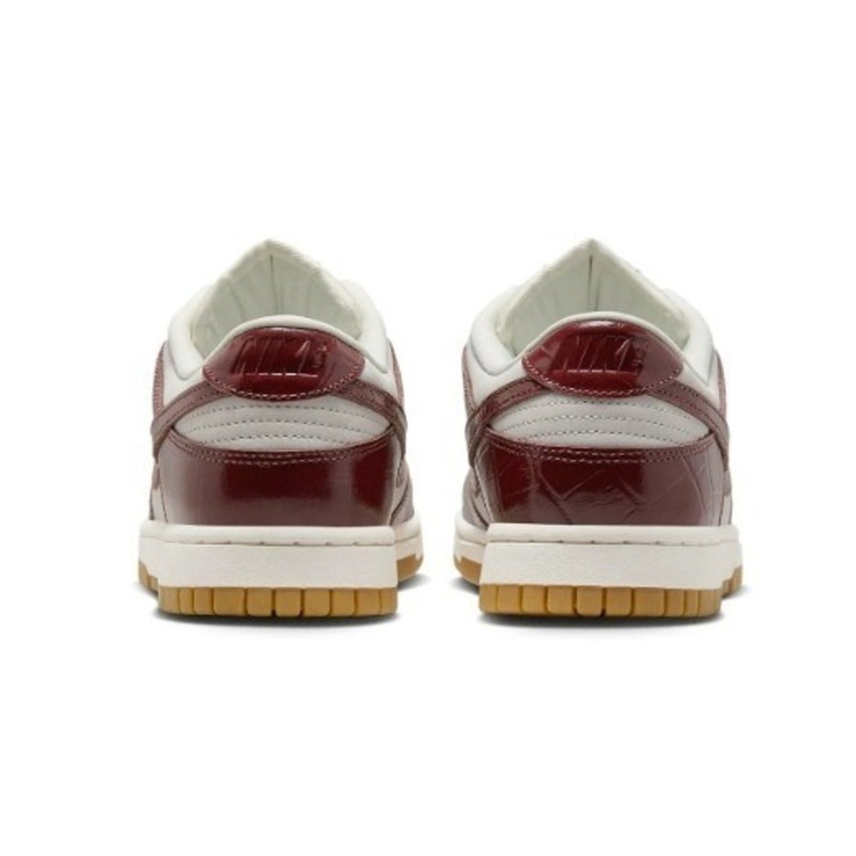 Nike Dunk Low LX Dark Team Red Croc Women FJ2260-004 Size 12 Burgundy Sail Gum