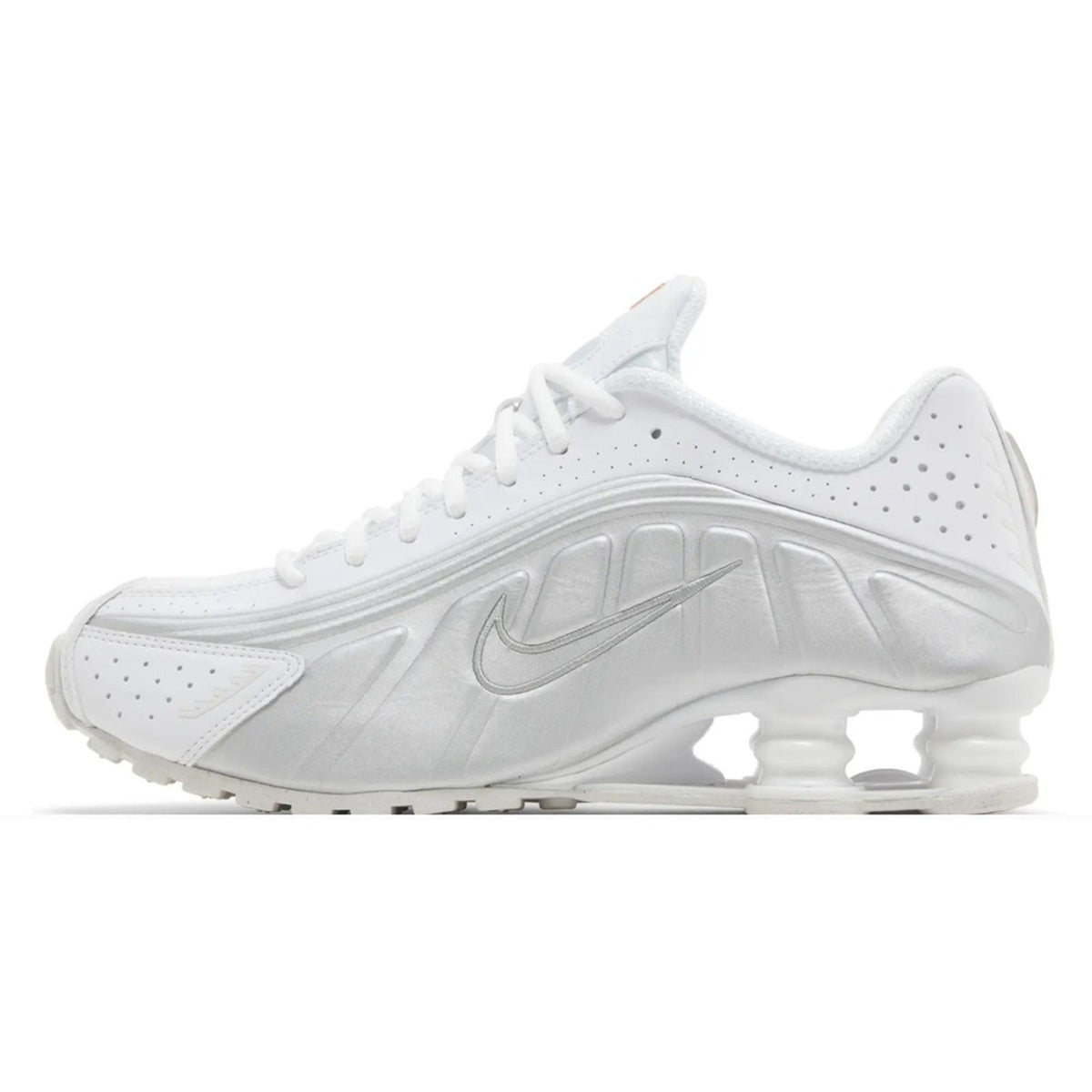 Nike Women Shox R4 White Bright Crimson Metallic Silver AR3565-101 Size 7
