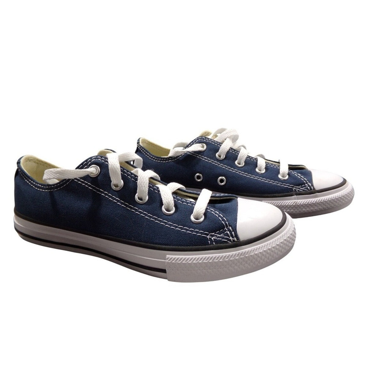 Converse Chuck Taylor All Star Low Top Sneakers Navy Blue Canvas Size 3