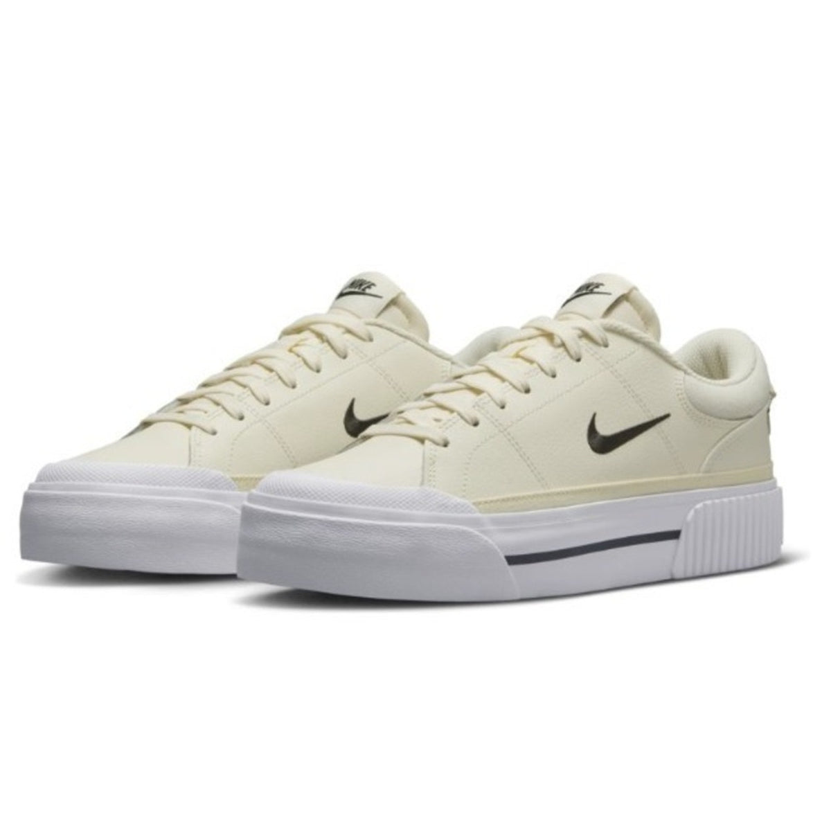 Nike Court Legacy Lift Pale Ivory White Platform Sneakers FV5526-101 Womens 6.5
