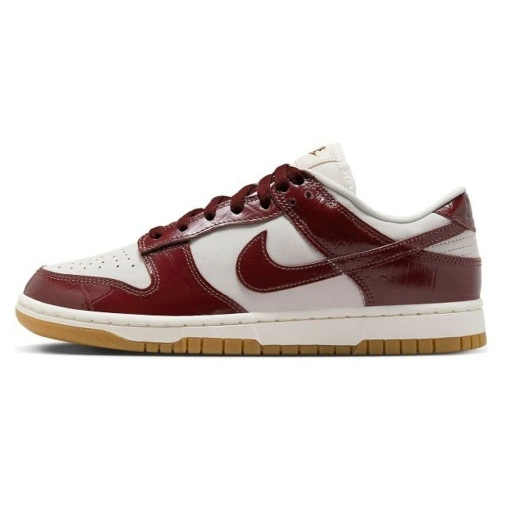 Nike Dunk Low LX Dark Team Red Croc Women FJ2260-004 Size 12 Burgundy Sail Gum