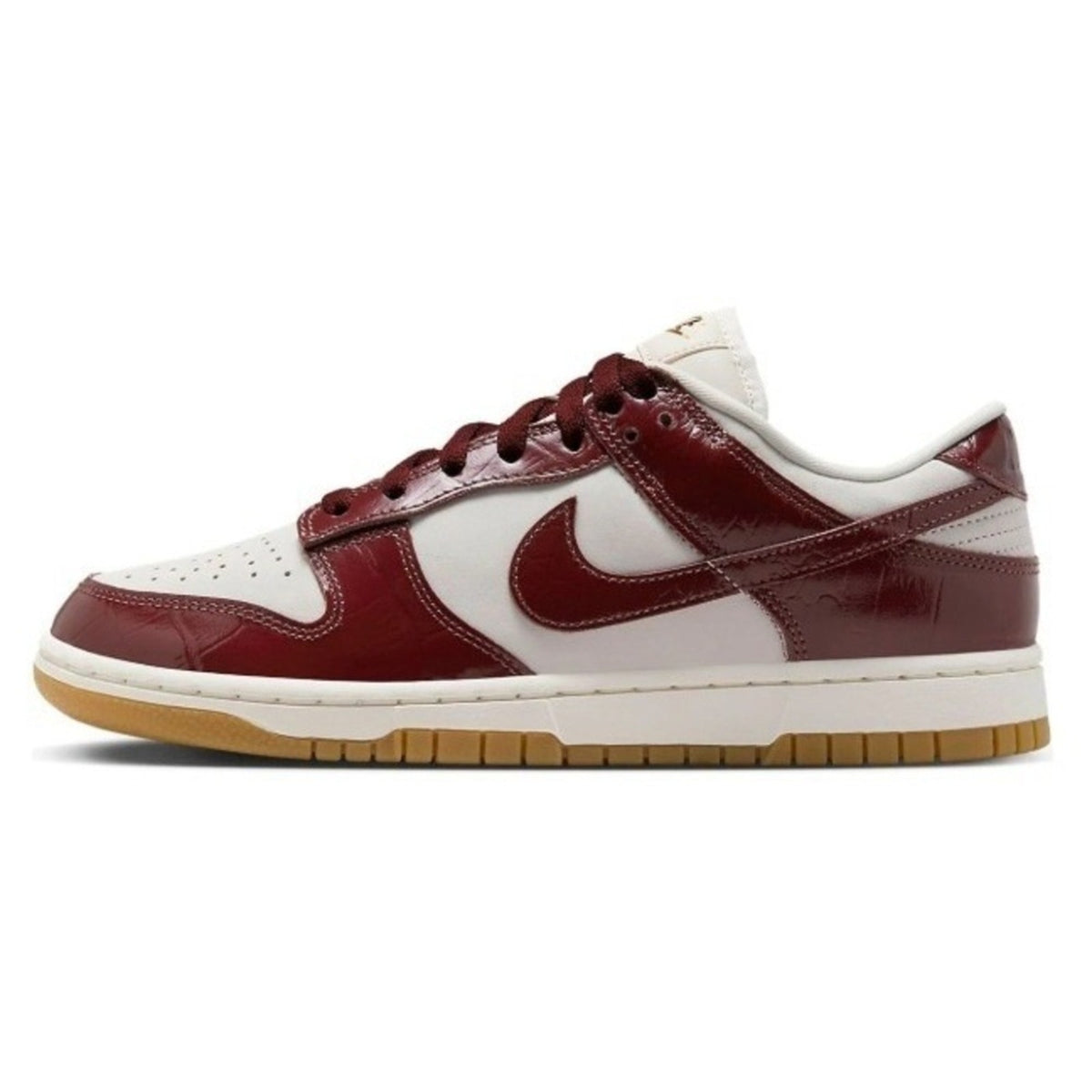 Nike Dunk Low LX Dark Team Red Croc Women FJ2260-004 Size 12 Burgundy Sail Gum