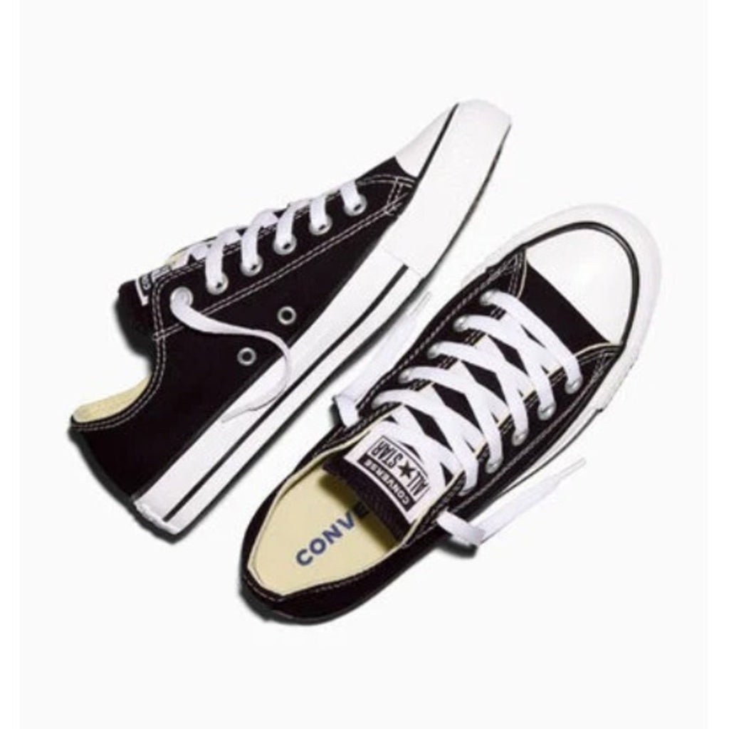 Converse Chuck Taylor All Star Low Top Sneakers Black White Canvas Size 1.5
