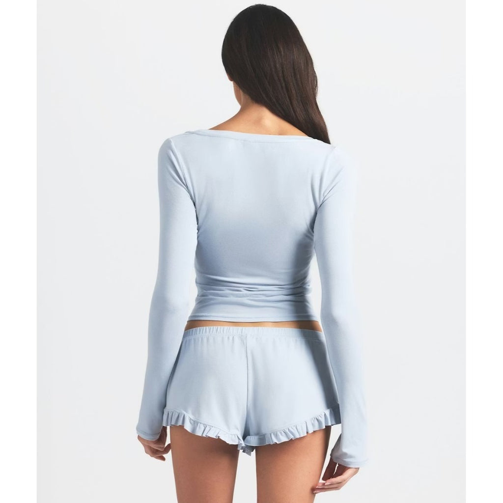 Skims Sleep Scoop Neck Top Sleep ST-SST-11138W Zen Blue Medium