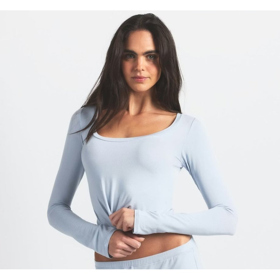 Skims Sleep Scoop Neck Top Sleep ST-SST-11138W Zen Blue Medium