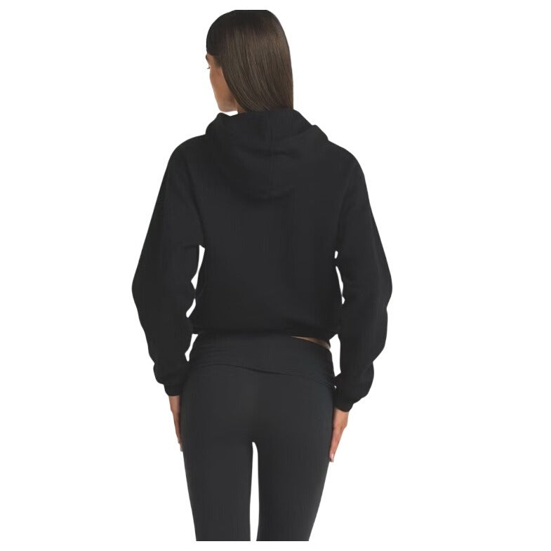Skims Cotton Fleece Classic Pullover Hoodie Onyx Black PL-PLO-8365W Medium