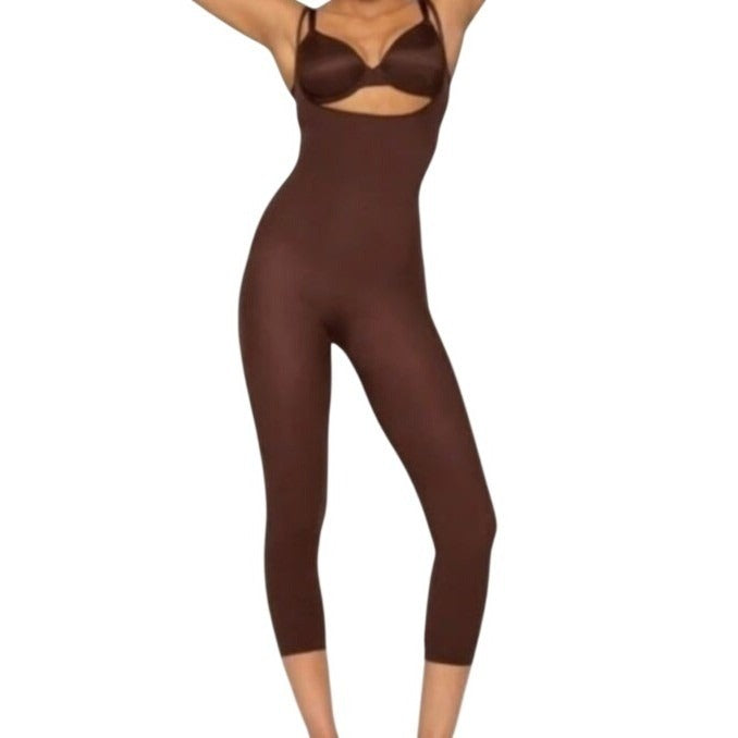Skims Everyday Sculpt Open Bust Catsuit sh-one-2155 Espresso 3X