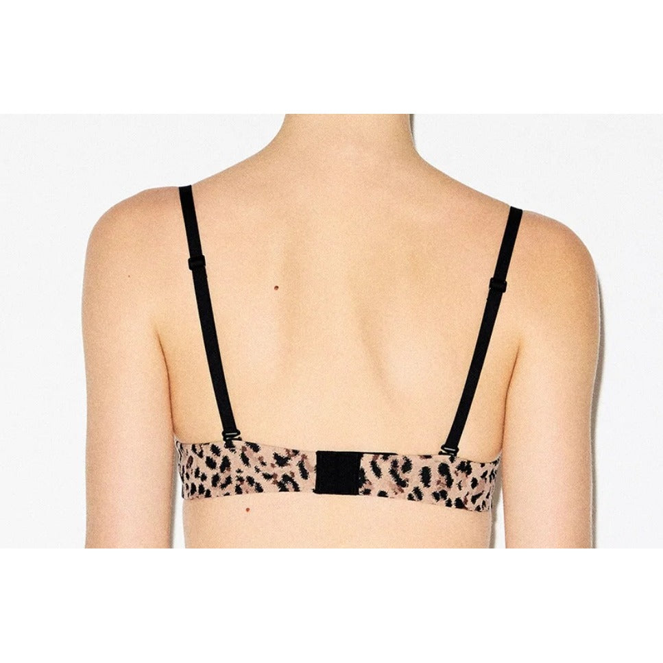 Skims Fits Everybody T-Shirt Bra Sienna Jaguar Print BA-DEM-9221 36DDD