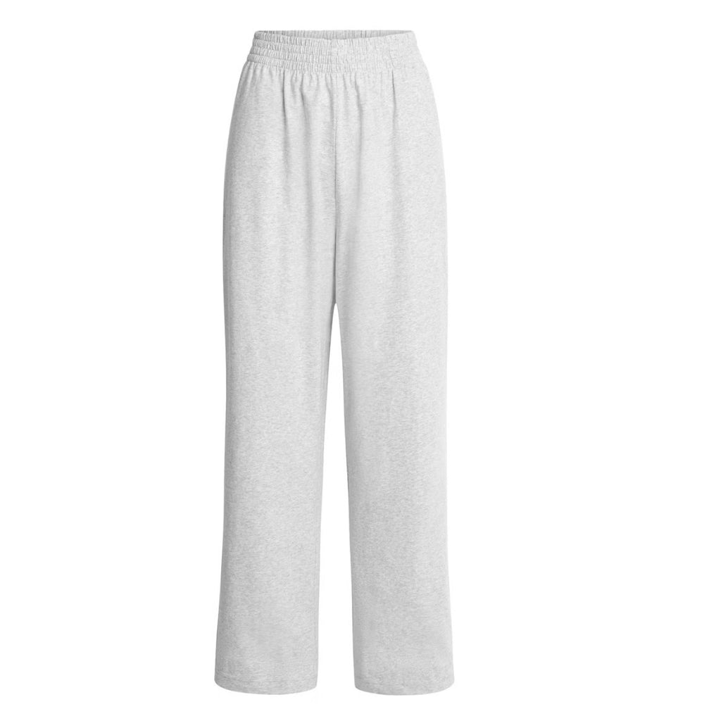 Skims Cotton Jersey Wide Leg Pant Light Heather Gray WL-WLG-8232W Small