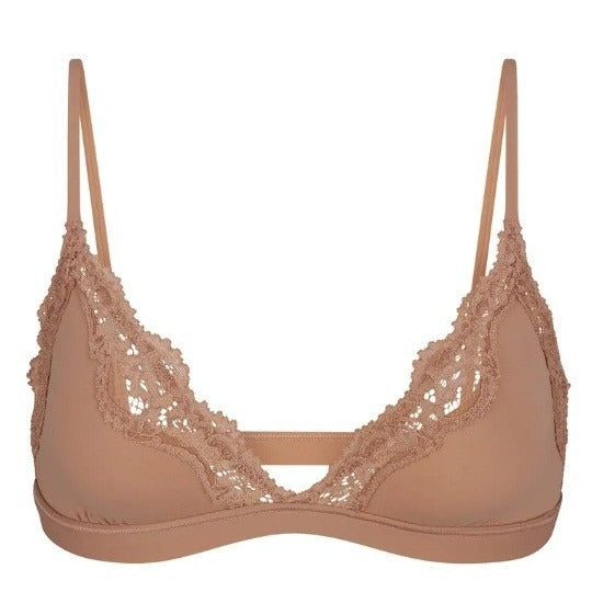 Skims Fits Everybody Lace Triangle Bralette Sienna BR-TRI-2682 Brown 3X
