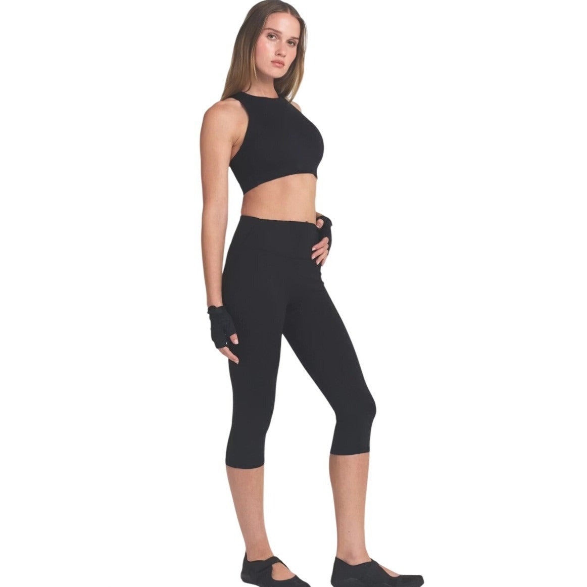 Nike x Skims Matte Crop Legging Obsidian blac3X LEG-LEG-9884W 17 Inch Inseam