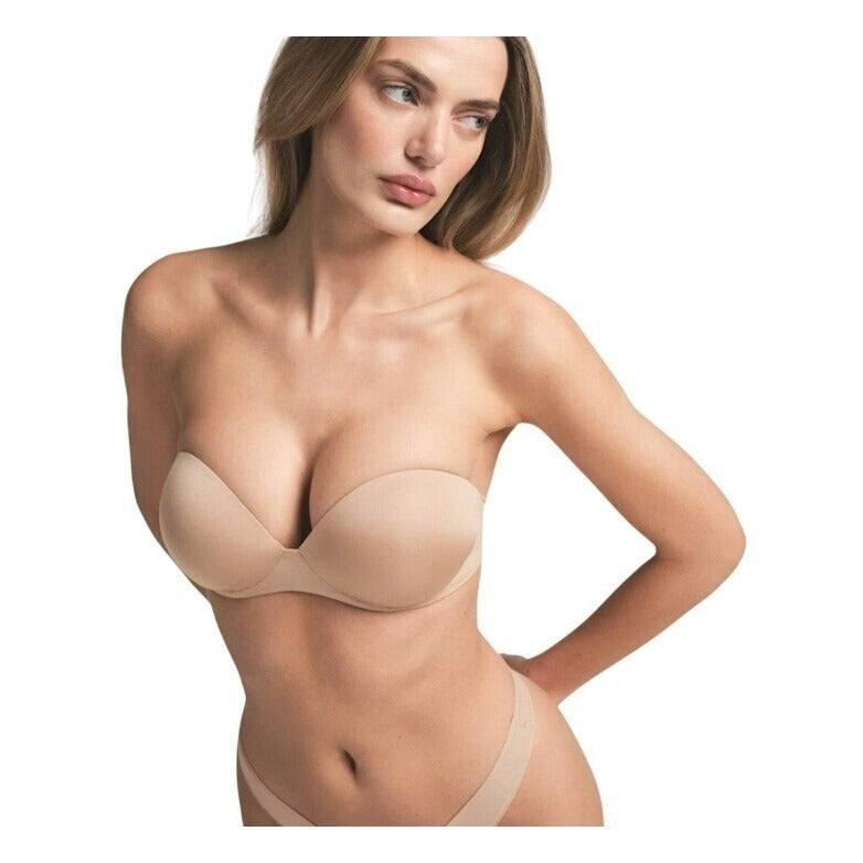 Skims Ultimate Push-Up Strapless Bra BA-BAN-9056 Clay Tan 34C