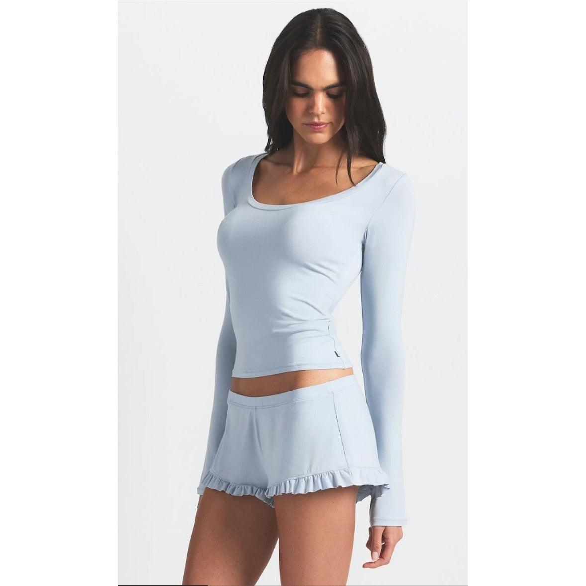 Skims Sleep Scoop Neck Top Sleep ST-SST-11138W Zen Blue Medium