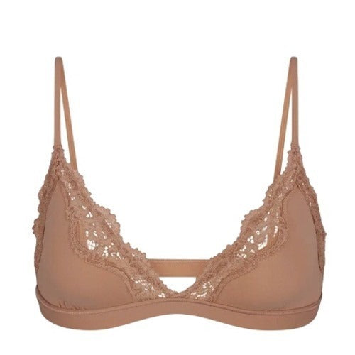 Skims Fits Everybody Lace Triangle Bralette Sienna BR-TRI-2682 Brown 3X