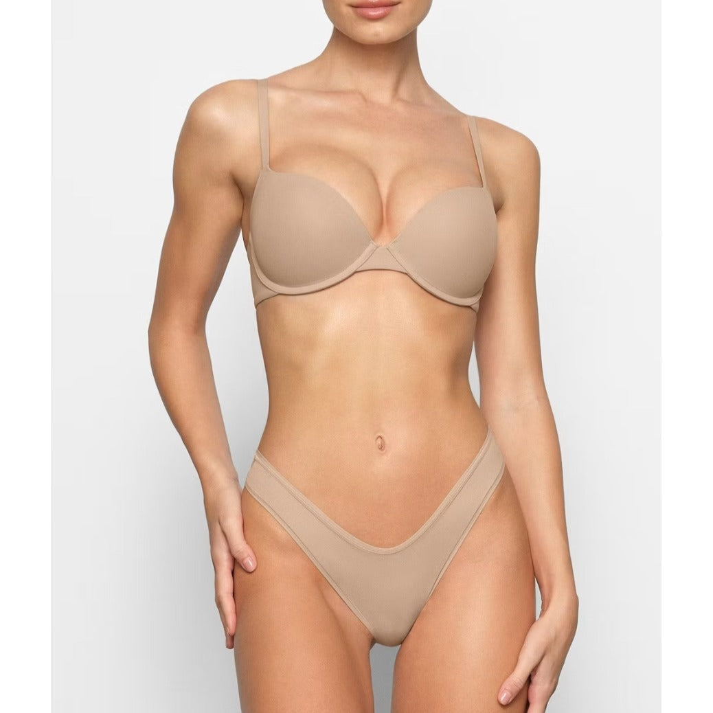 Skims Fits Everybody Push Up Demi Bra Clay BR-UWR-2295 36D