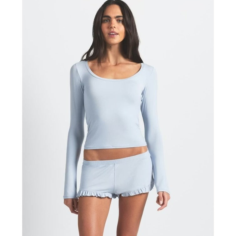 Skims Sleep Scoop Neck Top Sleep ST-SST-11138W Zen Blue Medium