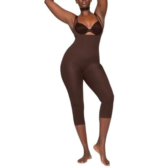 Skims Everyday Sculpt Open Bust Catsuit sh-one-2155 Espresso 3X