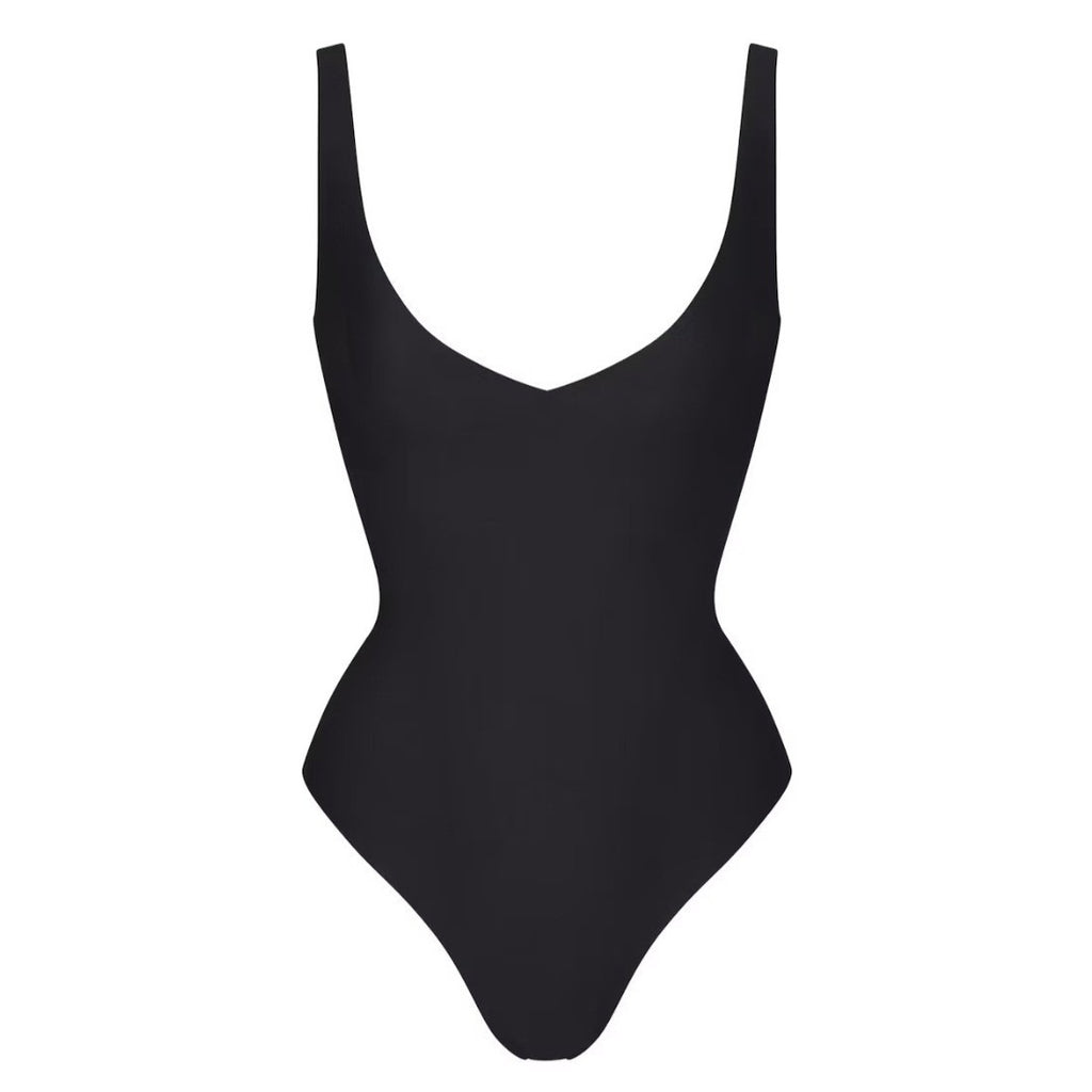 Skims Body CS Plunge Bodysuit Onyx Black BD-THG-9551W Medium