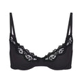 Skims Fits Everybody Lace Unlined Demi Bra Onyx Black 34C BA-DEM-9062