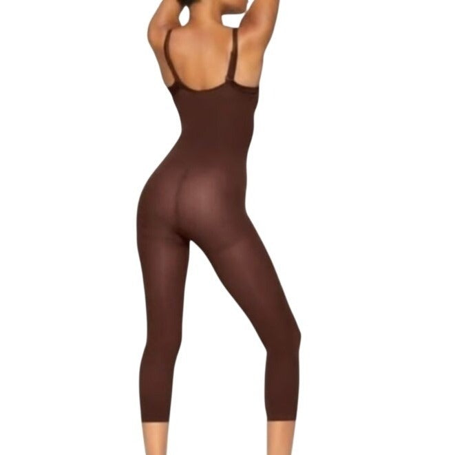 Skims Everyday Sculpt Open Bust Catsuit sh-one-2155 Espresso 3X