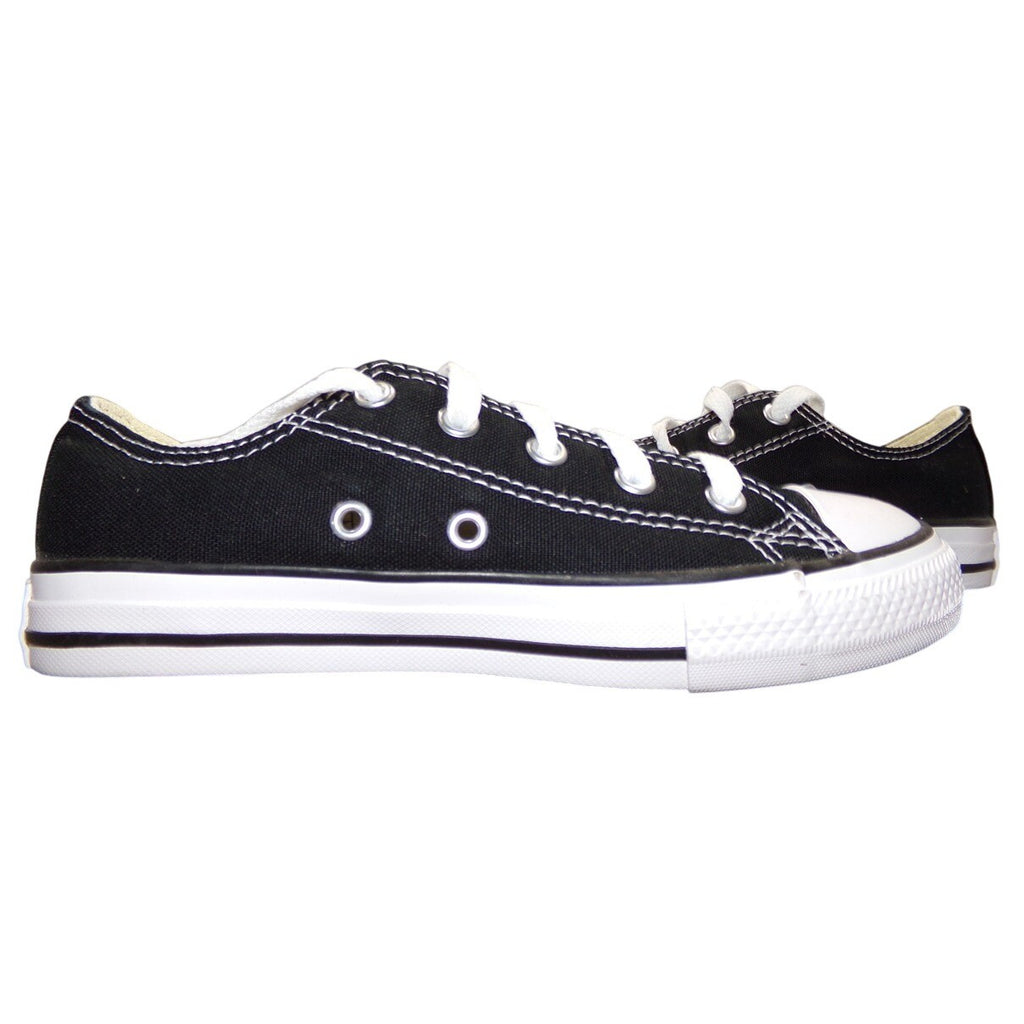 Converse Chuck Taylor All Star Low Top Sneakers Black White Canvas Size 1.5