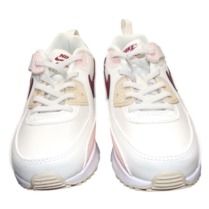 Nike Air Max 90 Girls Phantom/Echo Pink/Sail/Dark Team Red Size 1.5