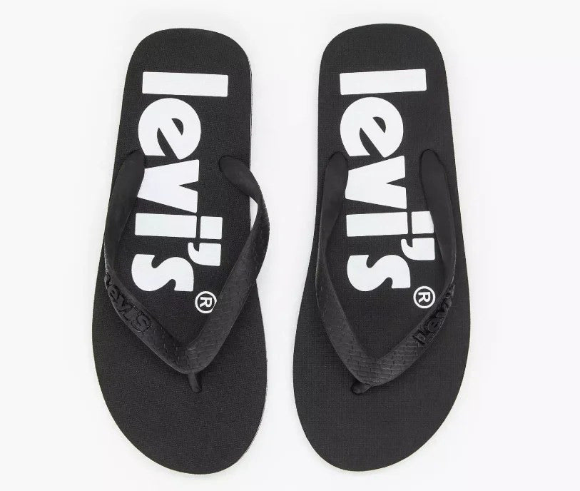 Levi's Men's Dixon Flip Flops Black D6565-0003 Size 8.5