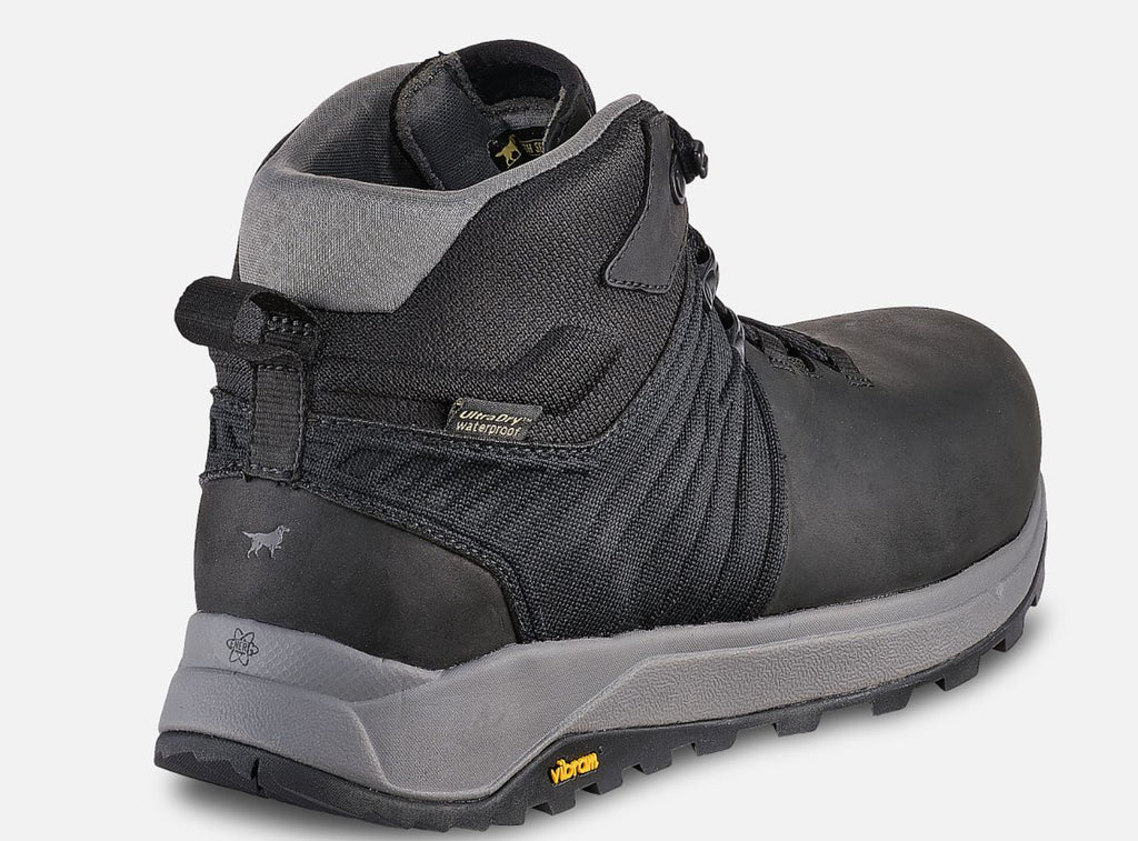Irish Setter Cascade Mens 5-Inch Waterproof Leather Safety Toe Boot Black 8.5 M