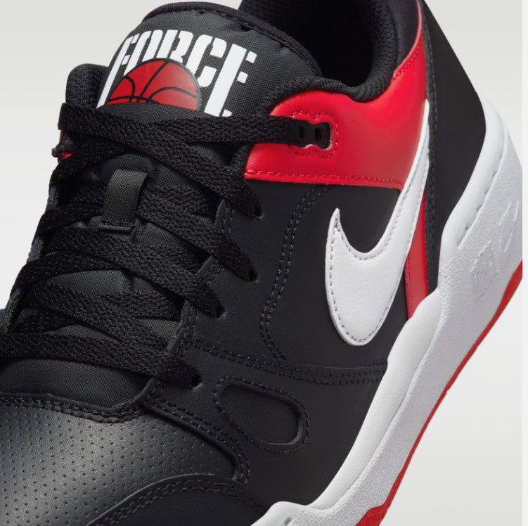 Nike Full Force Low in the "Black/University Red/White" FB1362-003, Size 8.5