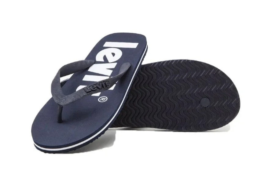 Levi's Men's D6565-0004 Dixon Poster flip flops Blue Size 8.5