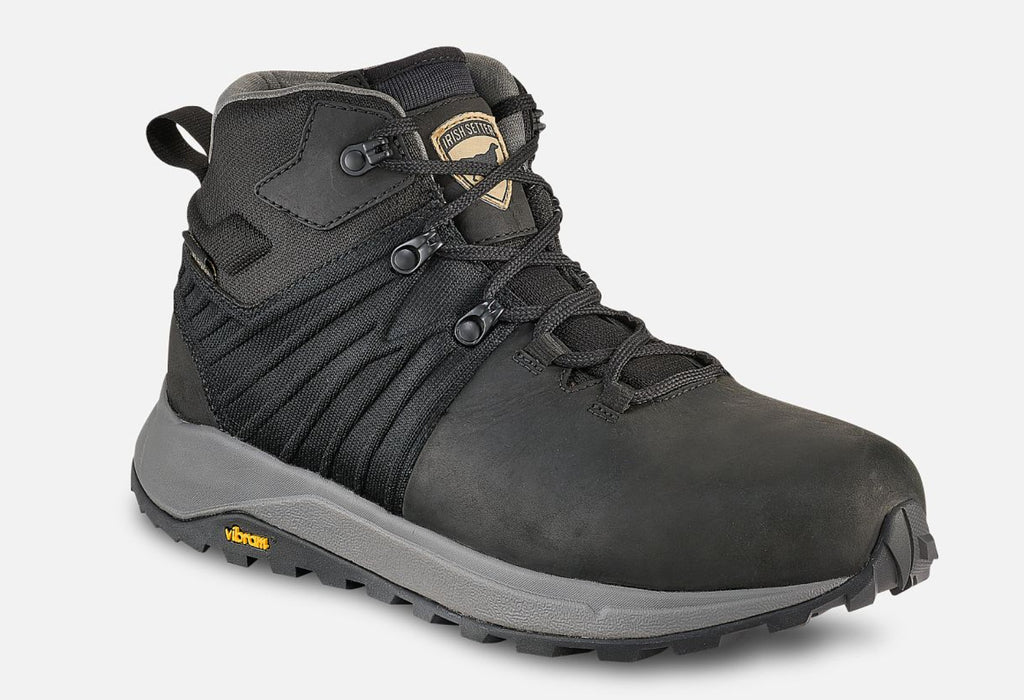 Irish Setter Cascade Mens 5-Inch Waterproof Leather Safety Toe Boot Black 8.5 M