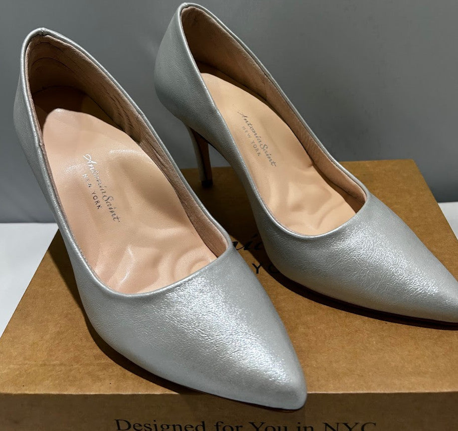 Antonia Saint NY Victoria Hello 3.0 Silver Metallic, Size 8