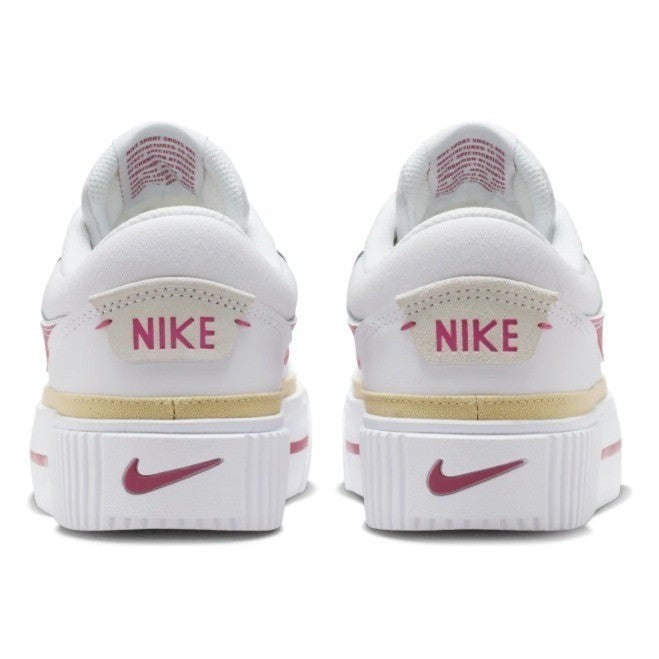 Nike Court Legacy Lift White Sweet Beet Womens Platform Shoes DM7590-112 Size 6