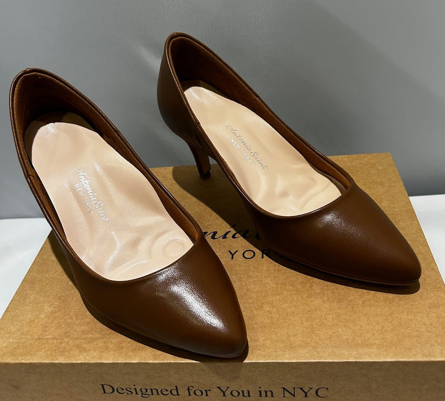 Antonia Saint Vicky Pumps 40MM Heels Cocoa, Size 8
