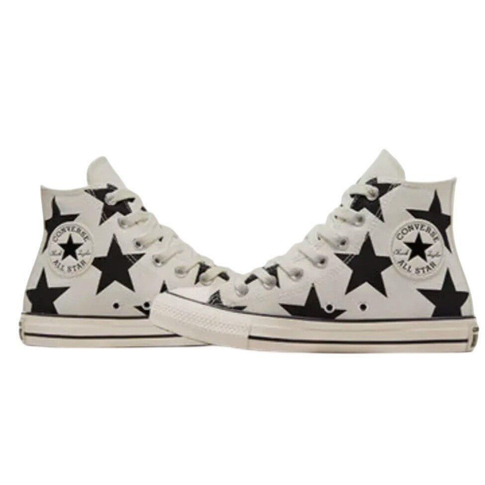 Converse All Star Hi Large Stars Celestial A09898F Womens Size 7 White Black