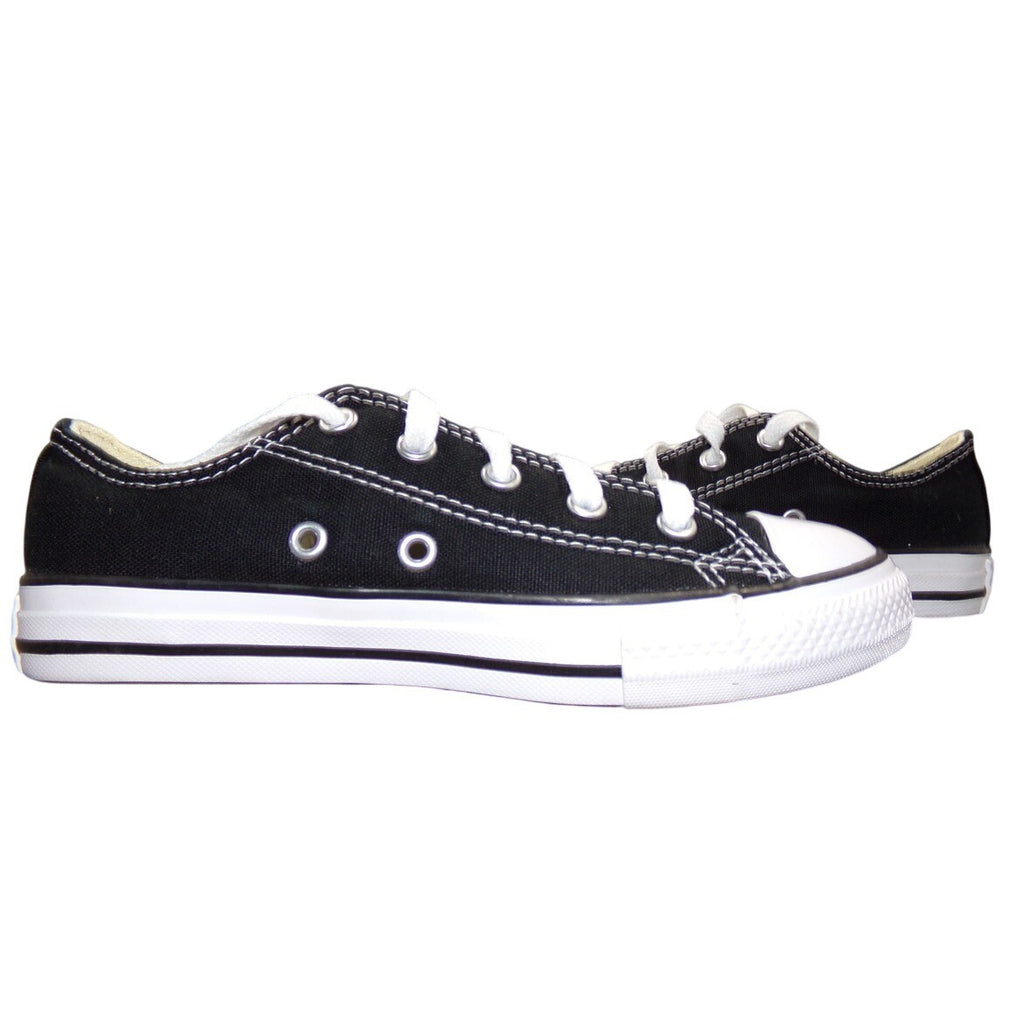 Converse Chuck Taylor All Star Low Top Sneakers Black White Canvas Size 1.5