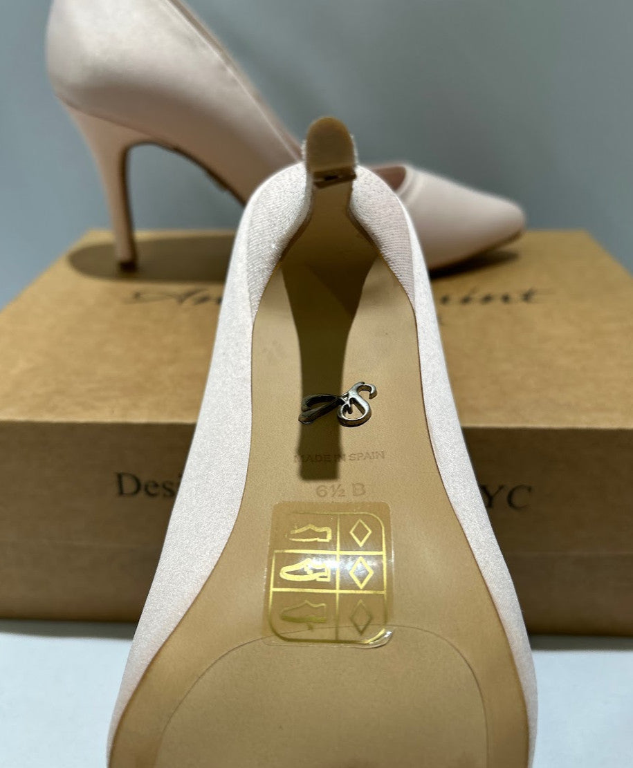 Antonia Saint NY Victoria Pumps Heel 3.0 Soft Pink Satin, Size 7