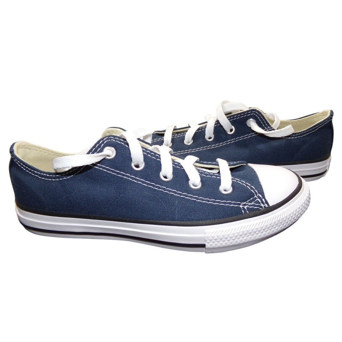 Converse Chuck Taylor All Star Low Top Sneakers Navy Blue Canvas Size 3