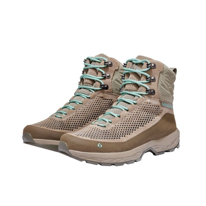 Vasque Torre AT GTX Hiking Boots Womens 9M Gore-Tex Vibram Brown Teal 07515W