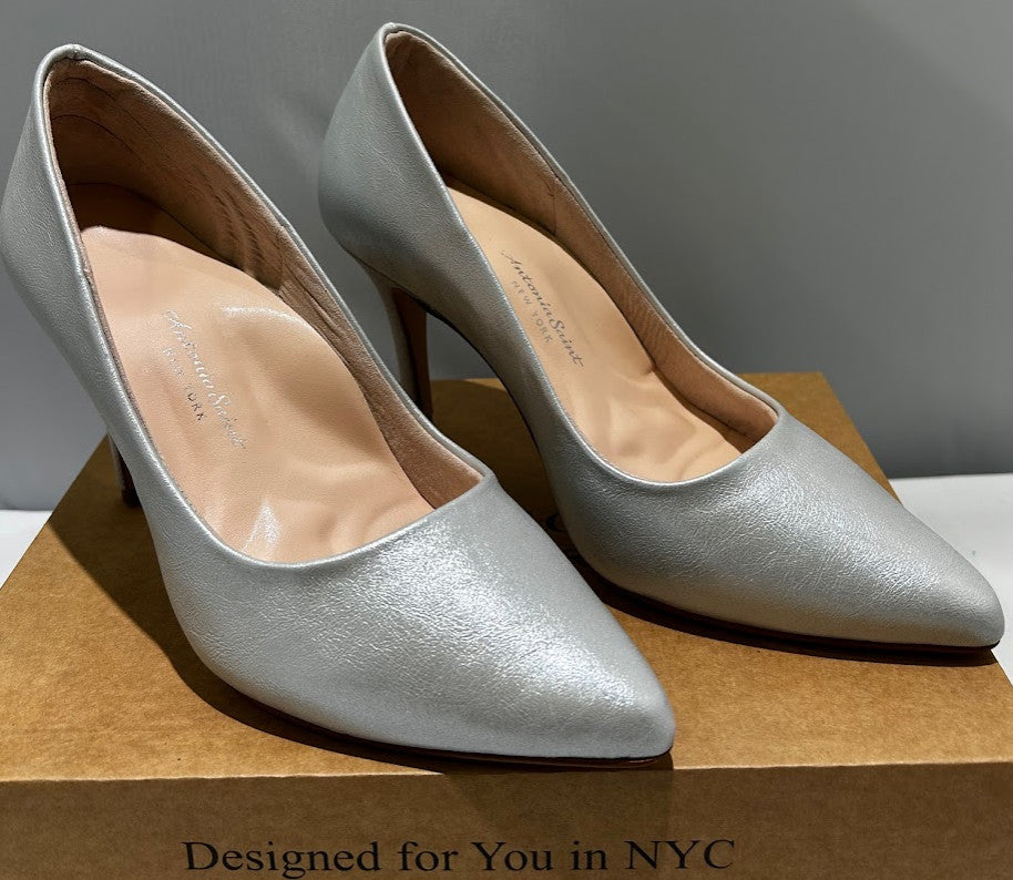 Antonia Saint NY Victoria Hello 3.0 Silver Metallic, Size 8
